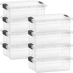Superio 2.3 Quart Clear Plastic Storage Containers with Lids, Stackable Organizer Bins, BPA-Free Storage Boxes for Home, Office, Dorm & Classroom, 8 Pack by Superio