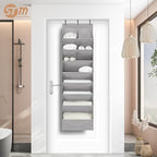 STORAGE MANIAC Over the Door Shoe Organizer Heavy-Duty Large Deep Pocket Hanging Shoe Organizer Shoe Rack Door Closet Shoe Organizer for Wall, Dorm & Narrow Door Storage Shoe Holder Grey, 2 Pack - Image 2