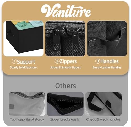 Large Under Bed Storage Containers, 12" Height, 31" Long, 2 Pack, Black - Image 5