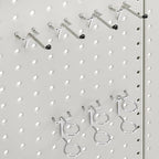Amazon Basics Rectangular Metal Pegboard Wall Organizer, Tool Storage Organization System, Rust and Scratch Resistant, 48-Piece Kit, Gray - Image 3