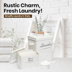 Farmhouse Metal Laundry Detergent Pod Container With Dryer Sheet Holder - Image 6