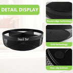 Snack Organizer for Countertop, Metal Turntable Organizer with Divider, 4 Compartment Snack Storage Spinning Snack Tray, Lazy Susan Snack Spinner for Snack Bar Organizer Pantry Storage-Black - Image 2