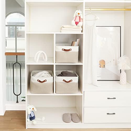 OrganiHaus 16x12.5in Storage Baskets, 3 Pack - Fabric Bins for Shelves - Image 5