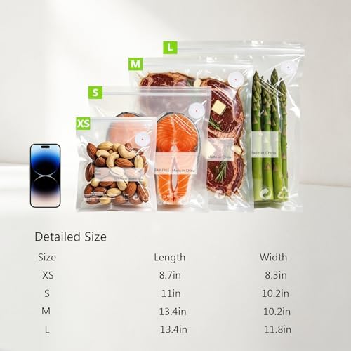10.2 * 13.4 Inches Reusable Vacuum Sealer Bags for Food – 30 Packs - Image 5