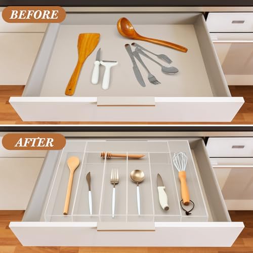 Teenyyou 1 Pcs Expandable Drawer Organizer, 12 x 16 Inches, 5-7 Slots - Image 4