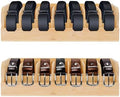 GTI Belt Organizer,2pcs 7 Compartments Belt Organizer for Closet and Drawer, Bamboo Display Case for Tie and Belt, Belt Storage Organizer for Men Women (Wooden) by GTI