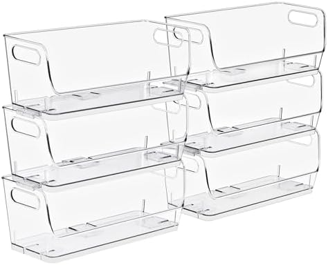 Sorbus Clear Pantry Organizer with Stackable Storage Bins, Open Front by Sorbus