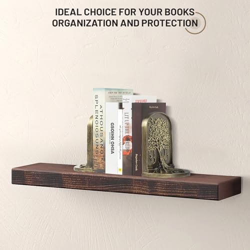 Tree of Life Vintage Heavy Bookends, 2 Unique Bronze Decorative Bookend for Shelves or Bookcase, Anti-Slip Book Shelf Bookends Decorative, Gifts for Mother and Father - Image 6