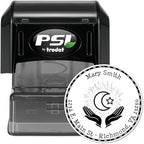 Custom Mail Stamp for Islamic Cultural Center Members - Personalized Mail Stamp, PSI Pre-Inked, Evening Prayers Envelope Stamp, Round 1-5/8 Size, Available in 5 Ink Colors, Personalized Stamp - Image 2