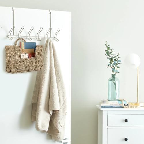BTSKY Woven Hanging Magazine Holder, Seagrass Magazine Basket, Wall Mounted Storage Basket for Books & Files, Wall File Organizer Magazine Rack with Handle for Home & Office - 12x4.3x7.9 Inch - Image 6