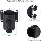 2PCS Patio Umbrella Holder Heavy Duty Outdoor Umbrella Stand Patio Umbrella Holder clamp ,Adjustable Patio Umbrella clamp Railing for Deck Railing,Fences,Docks,Courtyard Balcony, Patios - Image 2