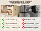Homsorout Cube Storage Bins with Lids - Front Opening, Clear Window, 4 Pack - Image 3