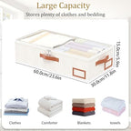 Yawinhe 27L Under Bed Storage Containers,2 Pack Blanket Bags,Beige - Image 4