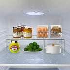 Redrubbit Cabinet Storage Shelf Rack, 4 Piece Expandable Metal Rustproof Kitchen Counter and Cabinet Shelf, Storage Rack Organizer Space Saver for Kitchen, Fridge, Cabinet, Bathroom, Chrome, Set of 2 - Image 2