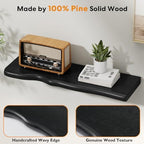 Organic Wavy Edge Floating Shelves,Hidden Brackets,2 Pack 24 in - Image 5