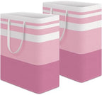 HomeHacks 2 Pack Large Laundry Baskets, Laundry Hampers Bags (Pink 125Lx2) by HomeHacks