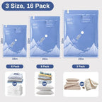 16 Pack Vacuum Storage Bags for Travel with Rechargeable Wireless Pump - Image 2