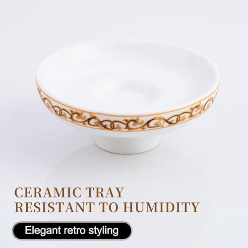 Wall Mounted Bathroom Soap Dish Holder, Antique Brass Pattern Carving,Brushed Bronze - Image 3