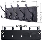 SKOLOO Rustic Wall Mounted Coat Rack: 16" Stud Spacing, Pine Real Wood Plank Wall Coat Rack with 5 Triple Hooks, Farmhouse Coat Hanger Wall Mount for Hanging Backpack Jacket Coat Hat,Pack of 2 - Image 5