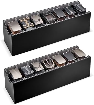 Lolalet Belt Organizer for Closet, Belt Box & Storage Drawer -Black by Lolalet