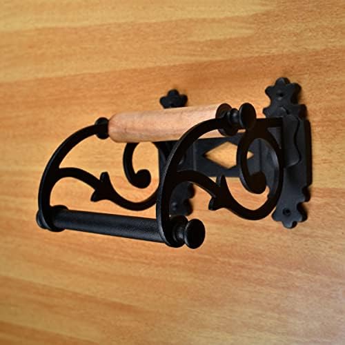 Renovators Supply Manufacturing Toilet Paper Holder Stand Wall Mount 6.5 in.Black Aluminum Toilet Paper Roll Holder with Mounting Hardware - Image 3