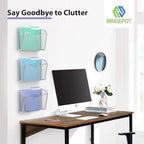 MINDEPOT Wall File Organizer, Hanging Wall File Holder, 6 Pack, Silver - Image 6