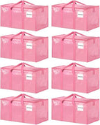 ukeetap 8 Pack Extra Large Clothes Storage Bins with Lids, Pink by ukeetap