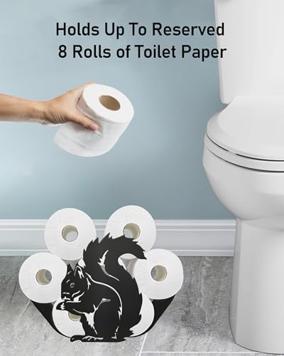 Squirrel Toilet Paper Holder Stand, Decorative Toilet Paper Storage - Image 2