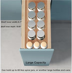 DINDON Pull Out Spice Rack Cabinet Organizer, (8" W x 21.9" D x 25.2" H) Multi-Use Soild Wood Pull Out Cabinet Organizer Slide Out Shelf Sliding Base Cabinet Storage Organization - Image 6