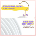 Flottian 50 Pack Baby Velvet Hangers Kids 11",Baby Hangers with Gold Hook - Image 3