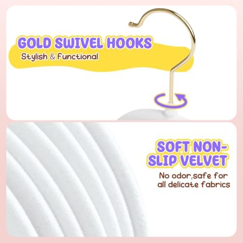 Flottian 50 Pack Baby Velvet Hangers Kids 11",Baby Hangers with Gold Hook - Image 3