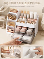 Booklov Large Makeup Organizer for Vanity Countertop, White - Image 6
