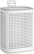 SONGMICS Laundry Hamper with Lid, 75 L Ventilated Basket, Cutout Handles by SONGMICS