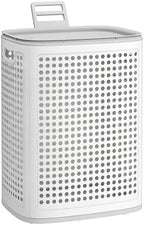 SONGMICS Laundry Hamper with Lid, 75 L Ventilated Basket, Cutout Handles by SONGMICS