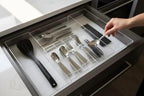 Neatly You Expandable Acrylic Drawer Organizer (12–23in) with Built-In Compartments – Modular Clear Storage Tray for Kitchen, Bathroom, Vanity, Dresser & Desk Drawers - Image 4