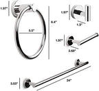 MARMOLUX ACC Bathroom Hardware Set Towel Racks 4 Pieces Hand Towel Ring Holder-Toilet Paper Holder-Towel Hook-Towel Bar Heavy Duty Wall Mount Bathroom Accessories SUS 304 Stainless Steel Mirror Finish - Image 4