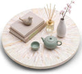 18 Inch Mother of Pearl Lazy Susan for Table Top, Cream Sunlight by Ferrochef
