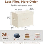 StorageWorks Fabric Storage Bins with Lids, Closet Storage Bins - Image 6