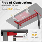 BONTEC Under Desk Keyboard Tray, Pull-Out Keyboard & Mouse Platform - Image 6