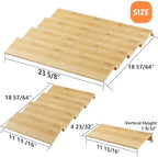 AMBIRD Bamboo Spice Drawer Organizer with Non-slip Mat,4 Tier - 2 Set Jar Spice Rack Tray From 12''to 24'',Hold up 48 Jars Seasoning Organizer for Kitchen,Cabinet,Drawers,Countertop - Image 2