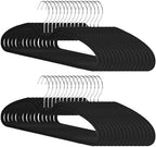 30 Pack Velvet Hangers, Short Neck Non Slip Slim Hangers with 360° Swivel Hook, Space Saving Clothes Hangers for Shirts, Dresses, Sweaters, Black by Unknown