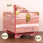 FootFitter Grand Cedar Shoe Shine Valet Box with Stand, USA Grown Wood - Image 2