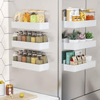 Mystozer Magnetic Spice Rack for Refrigerator White, 6 Pack by Mystozer