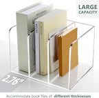 SANRUI Acrylic Magazine Holder Desk Organizer Workspace Sorter Clear 3 Slot - Image 5