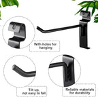 Oudain Gridwall Peg Hooks, Black Metal Hangers, 25 Pack, 4 Inch - Image 3