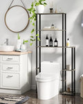 Over Toilet Shelf Organizer, 5-Tier Toilet Storage Rack with Side Racks Over The Toilet Stand for Bathroom Balcony Laundry, Grey/Black by VPSMATHOME