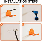 JNIHEEP Garage Organizer Trimmer Rack,Garden Power Tool Hanger,3Pack,Orange - Image 6