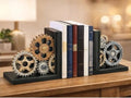 Bellaa Gear Bookends, Steampunk, Heavy Duty, 20881 by Bellaa