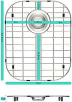 SANNO Sink Protectors for Kitchen, Stainless Steel Bottom Grid with Rear Drain Hole, Double Sink 16.14" L X 13" W, 2 Pack - Image 2