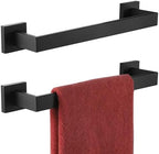 KOKOSIRI 12-Inch Single Towel Bar, Bathroom Kitchen Towel Holder, Wall Mounted SUS304 Stainless Steel Towel Rack 2 Pack, Matte Black, B4003BK-L12-P2 by KOKOSIRI